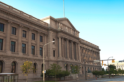 exterior view of the courthouse